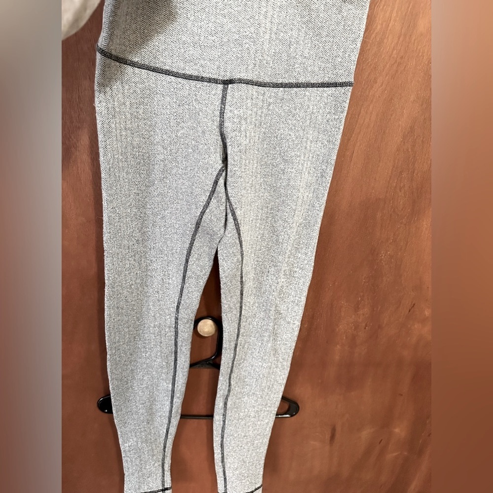 Lululemon black/grey and white leggings (extra long)